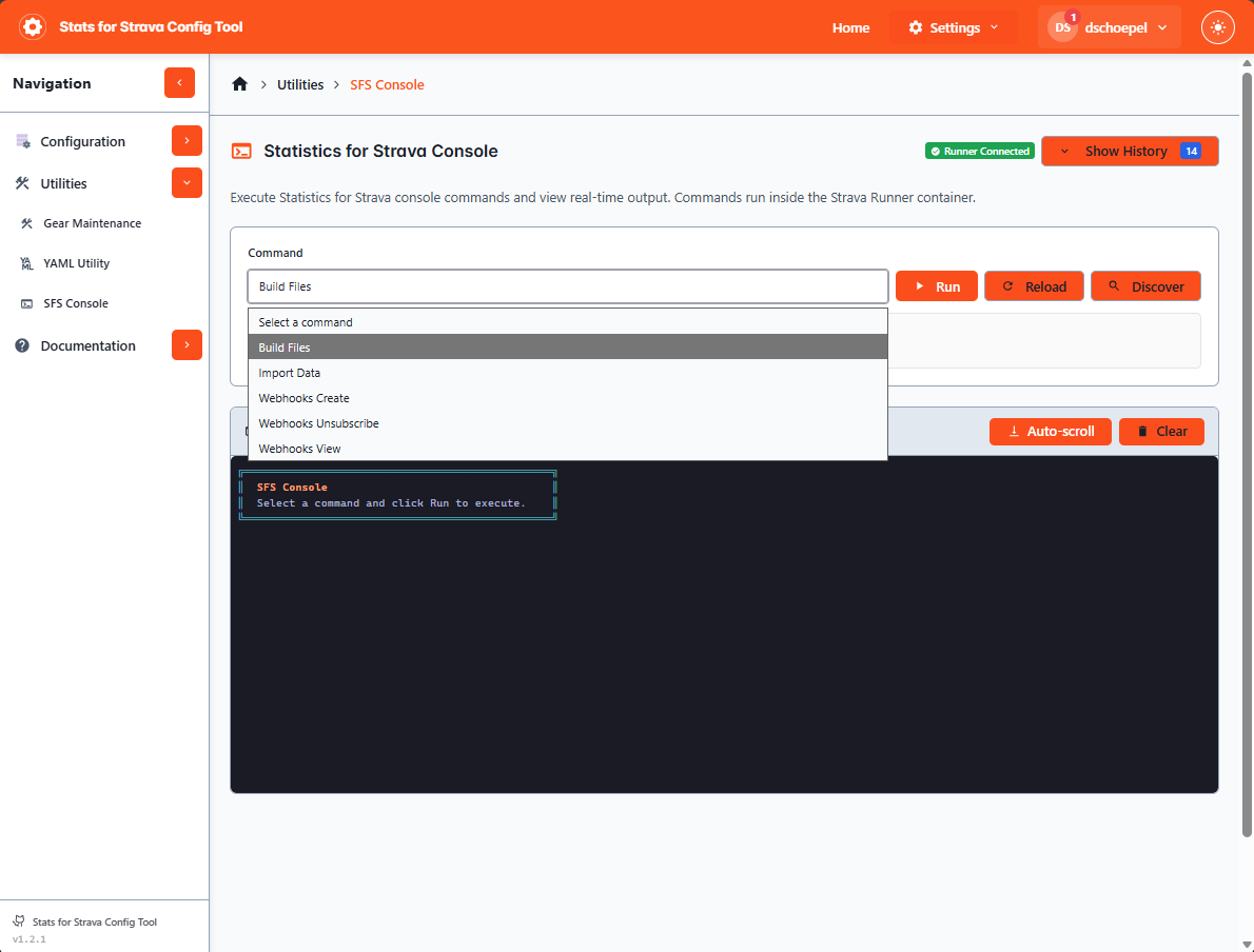 Statistics for Strava Command Console